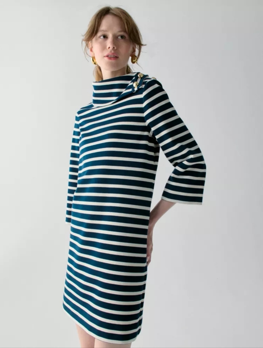Kate Spade Size S Striped Boatneck Shift Dress